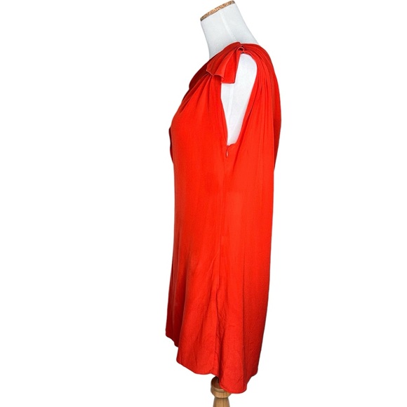 NWT Vionnet Paris Silk Tunic Dress Orange Red SZ 42 - Picture 4 of 16